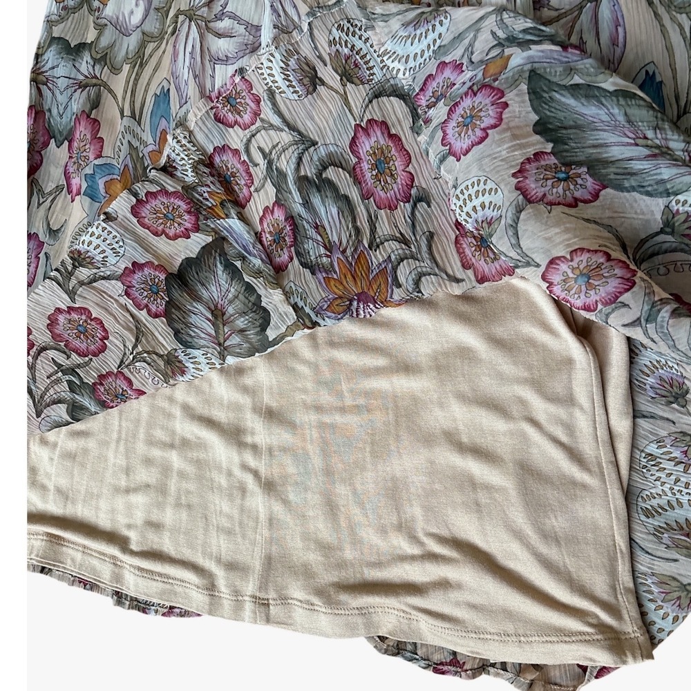 Soft Surroundings Jazmin Boho Art Nouveau Chiffon Maxi Skirt XS / Small - Picture 6 of 10